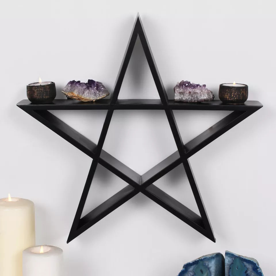 Pentagram Framed Mirror Shelf
