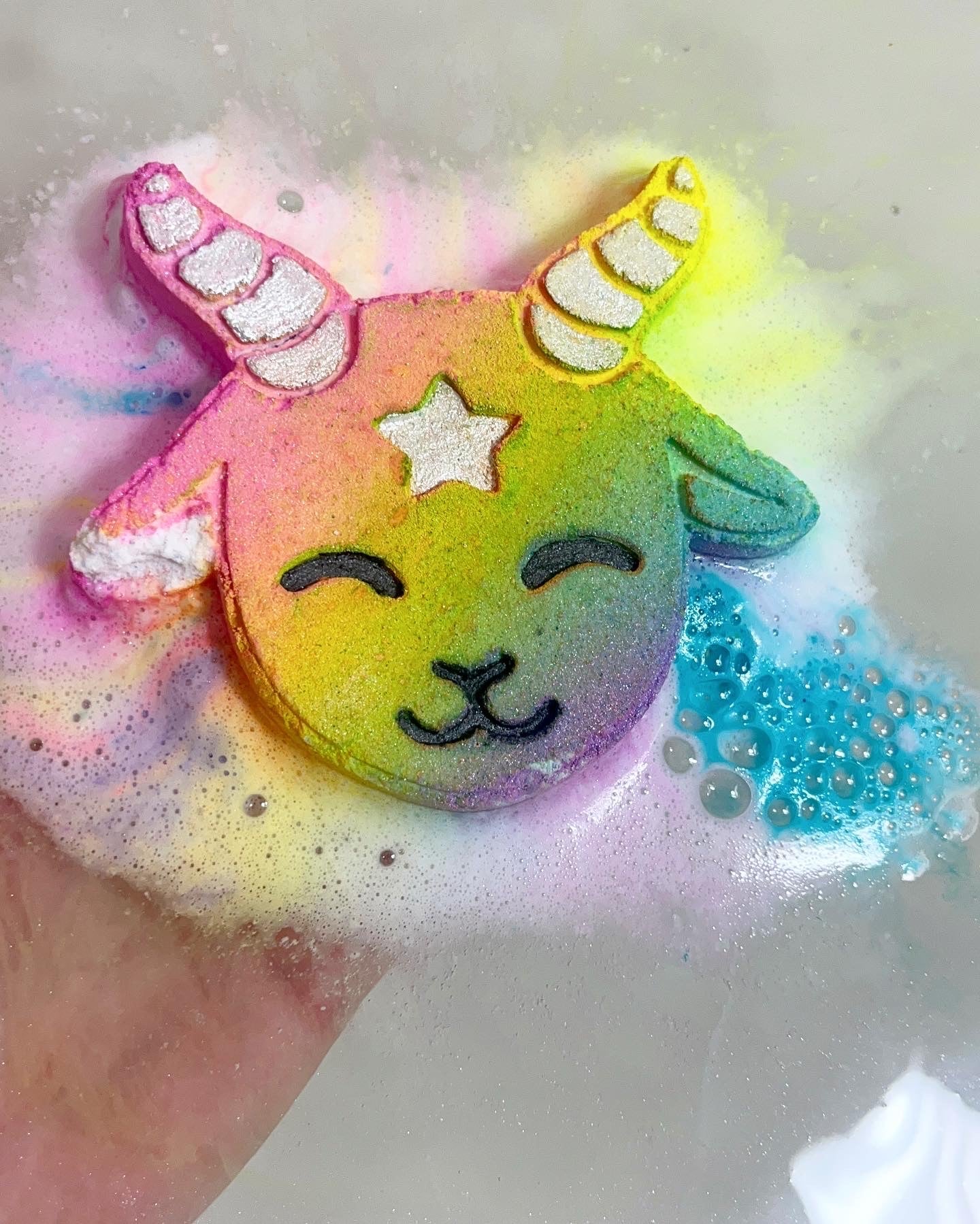 Rainbow Baphomet Bath Bomb